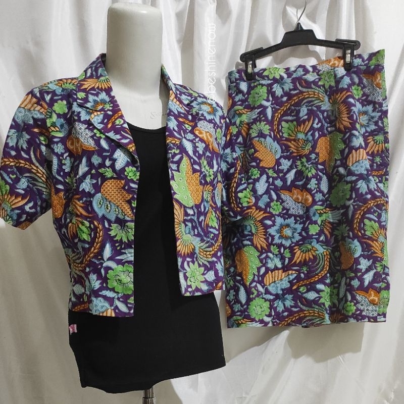 Outer Batik / Set Blazer Batik / Rok Span Batin / Span Kerja Batik / Blazer Batik / Set Blazer Forma