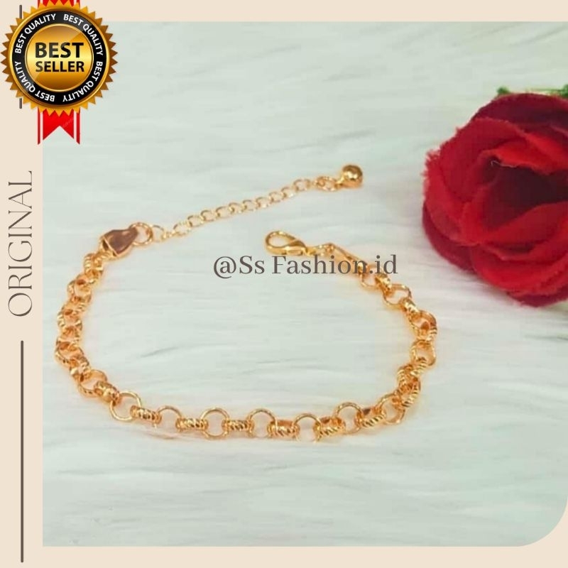 Terlaris Gelang Rantai motif xuping terbaru anti karat anti luntur