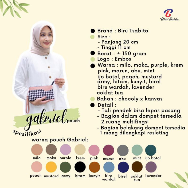 POUCH GABRIEL KOMBINASI BY BIRU TSABITA