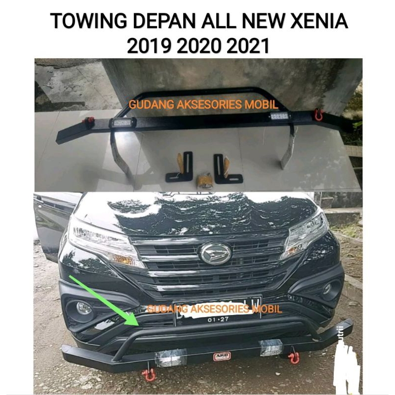 TANDUK TOWING BEMPER DEPAN MOBIL ALL NEW XENIA 2019 2020 2021 MODEL ARB HITAM
