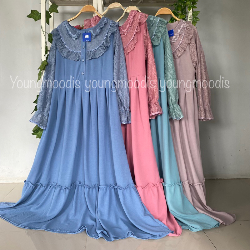 youngmoodis Kezia maxi dress gamis brokat