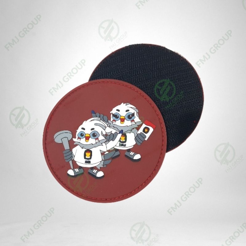 Emblem Patch Rubber Logo KPU 2024 Terbaru Maskot KPU Sura Sulu