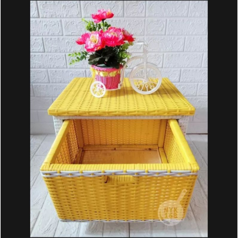 (Ready stok)Lemari Rotan Sintetis Meja tv rotan lemari plastik rotan murah awet