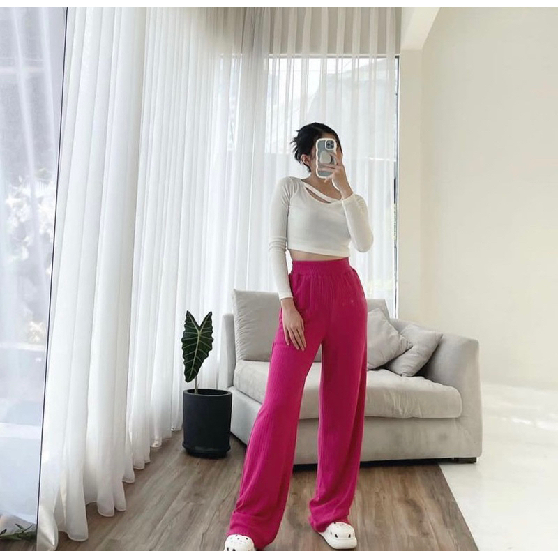 KULOT KNIT HIGHWAIST JUMBO CELANA KULOT KNIT HORNET PREMIUM KULOT RAJUT WANITA