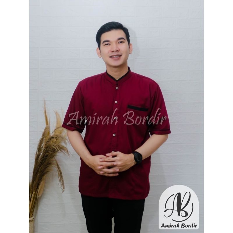 BAJU KOKO DEWASA KATUN POLOS TOYOBO PREMIUM LENGAN PENDEK TERMURAH SIMPEL &amp; KEKINIAN