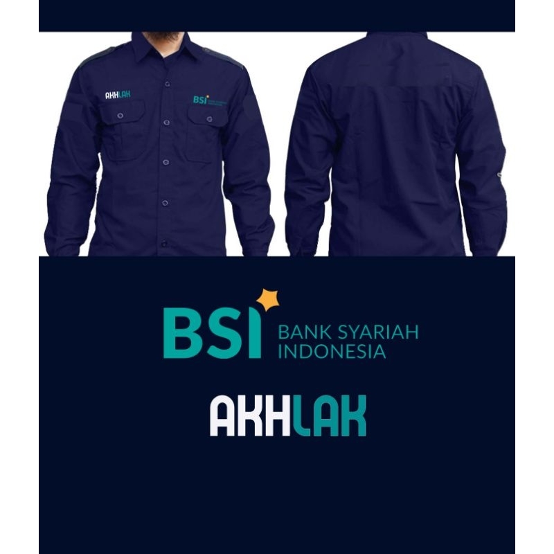 kemeja bank syariah Indonesia bank bsi seragam bank bsi custom