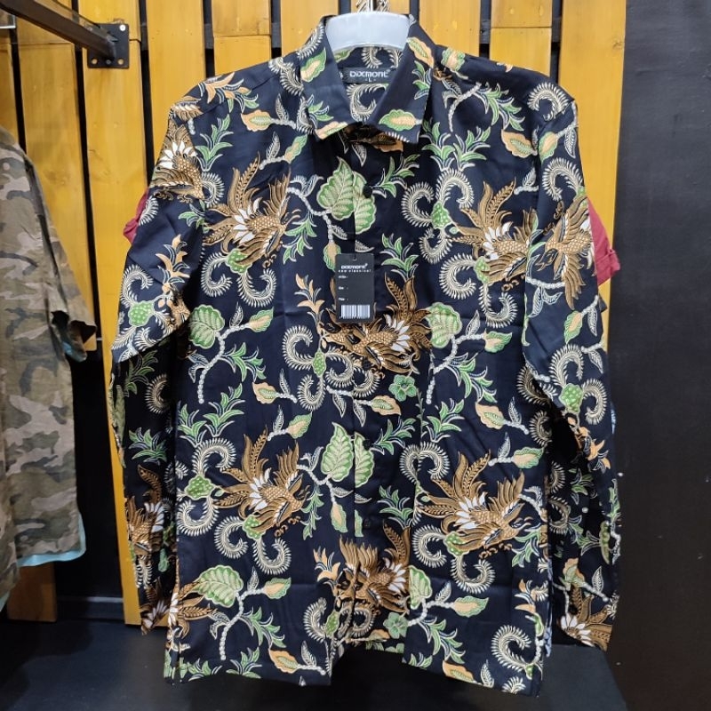DIXMONT 009 Atasan Kemeja Batik Pria Lengan Panjang