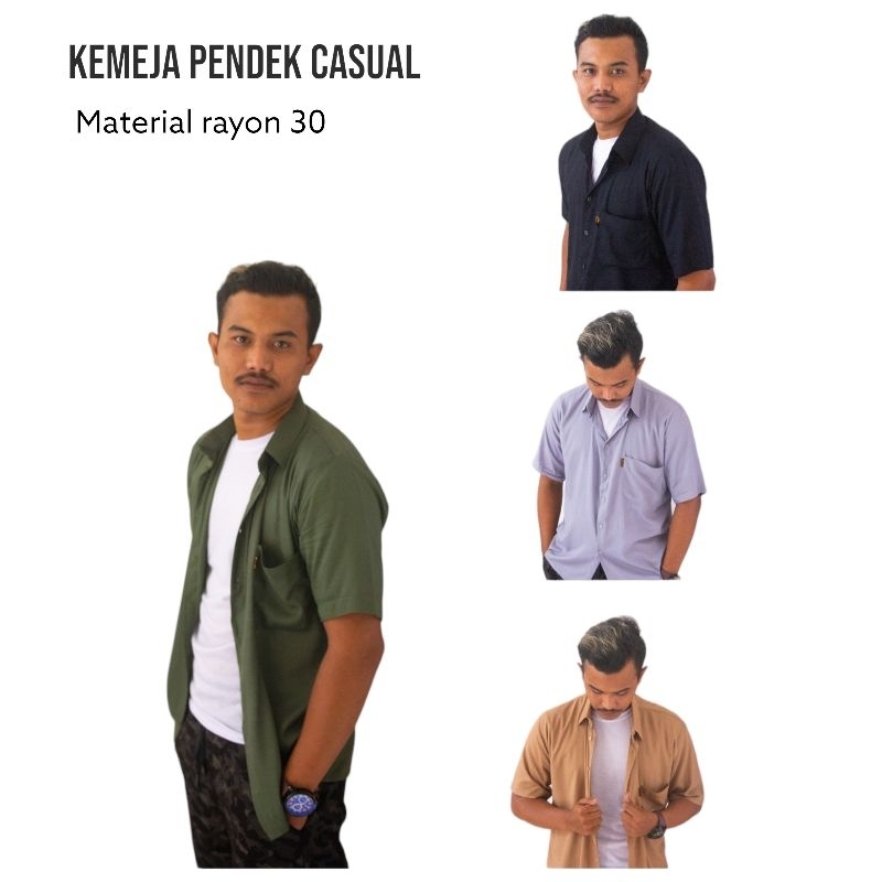 kemeja pria lengan pendek premium distro kemeja slimfit premium