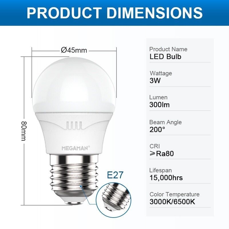 Megaman Lampu Bohlam LED YTA70Z1 15W / YTA80Z1 18W / YTA95Z1 25W