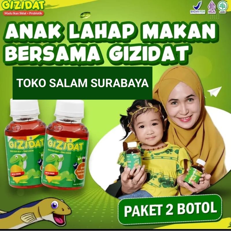 ( Paket 2 Botol ) Madu Gizidat Menambah Nafsu Makan Anak |  TOKO SALAM SURABAYA
