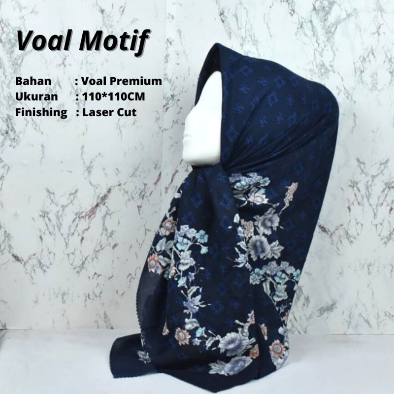 Kerudung voal motif/segiempat denay kw