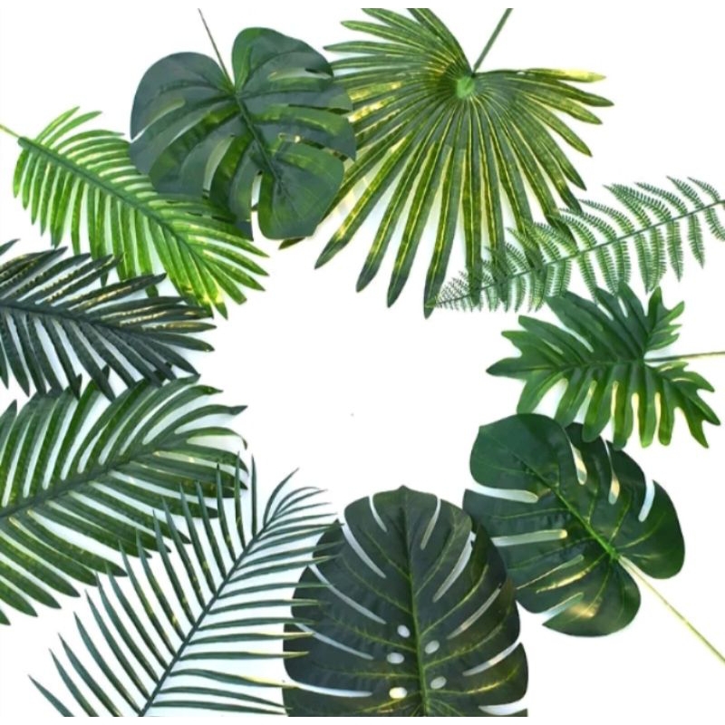 Q818 - Daun Pakis Artificial Palem 53 Daun Plastik Hiasan Dekorasi Wedding Daun Artificial Dekorasi 