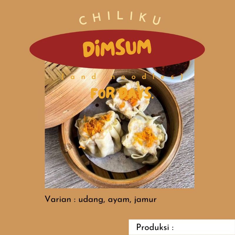 

Dimsum Frozen free Chili oil no pengawet halal