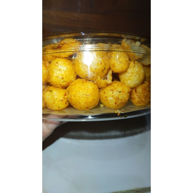 

Cimol Kering Pedas Toples Bulat Ukuran 120 Gram