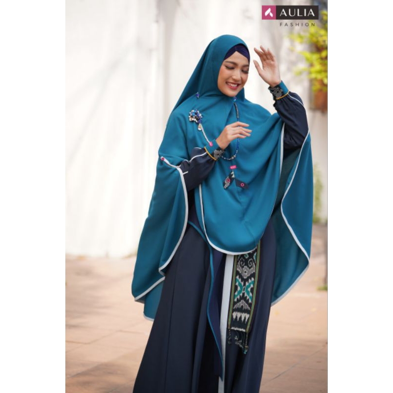 GAMIS AULIA FASHION TERBARU SULTAN ETNIK LIMITED CANTIK SYARI LEBARAN BIRU NAVY