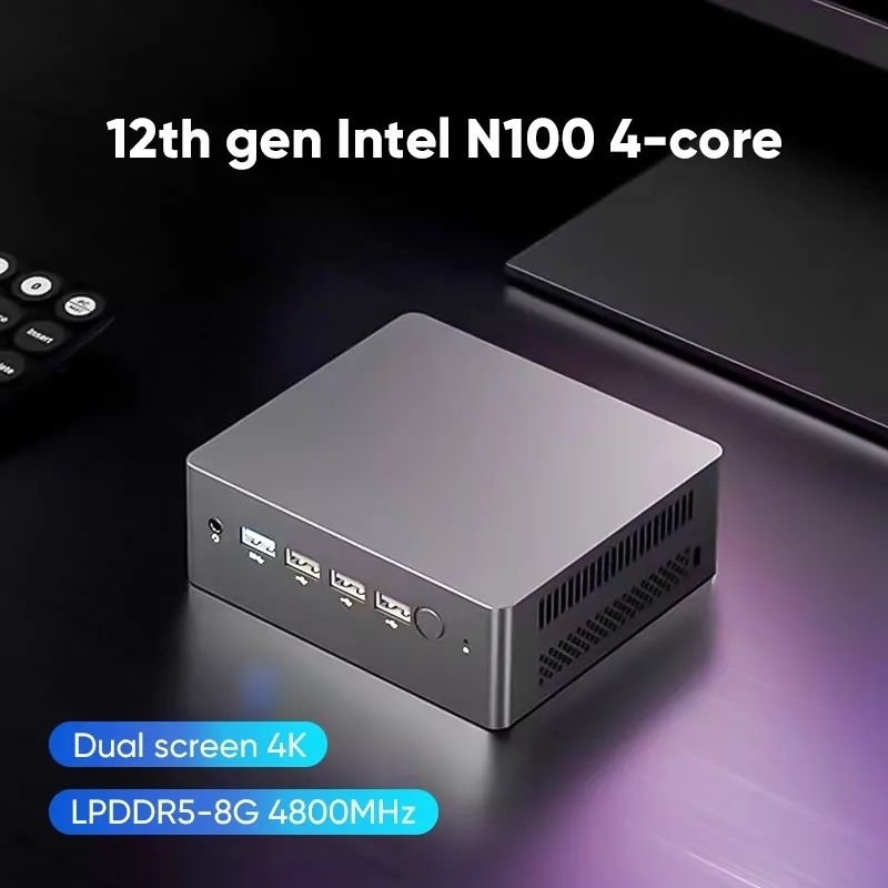 Mini PC N9N Intel Alderlake N100 Gen12 8GB LPDDR5 256GB SSD WiFi HDMI DP Windows 11 Pro