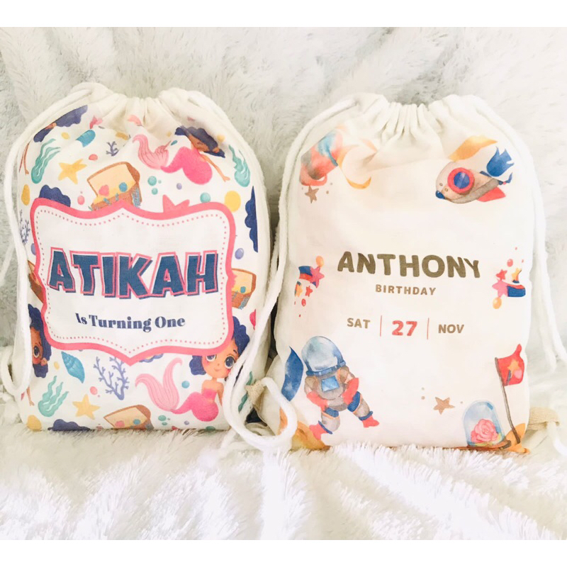 

goodie bag ransel serut custome / ransel blacu custome