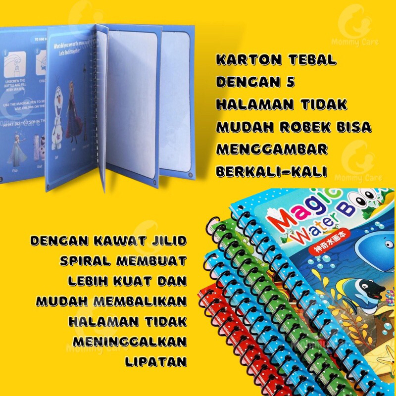 READY STOCK ✅ Buku Gambar Dengan Spidol Air / Mainan Edukasi Anak TK