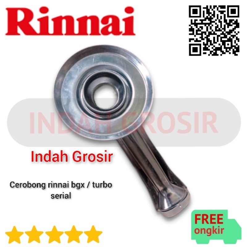 Os3- Cerobong Rinnai Bgx Kompor Gas Tungku Burner Tornado 602 712 Turbo - Original