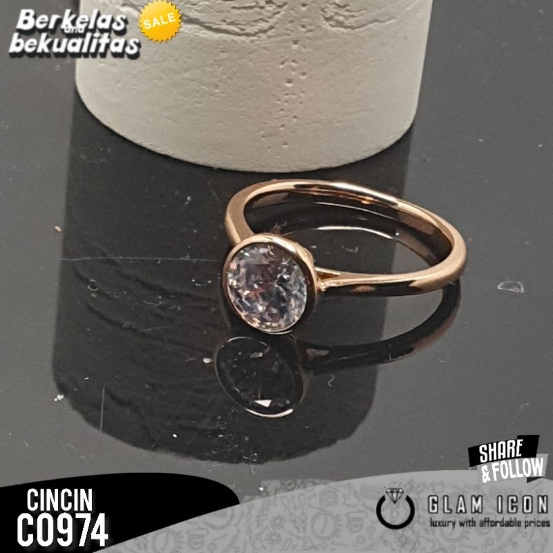 Cincin Wanita Motif  mata bulat simple C0974