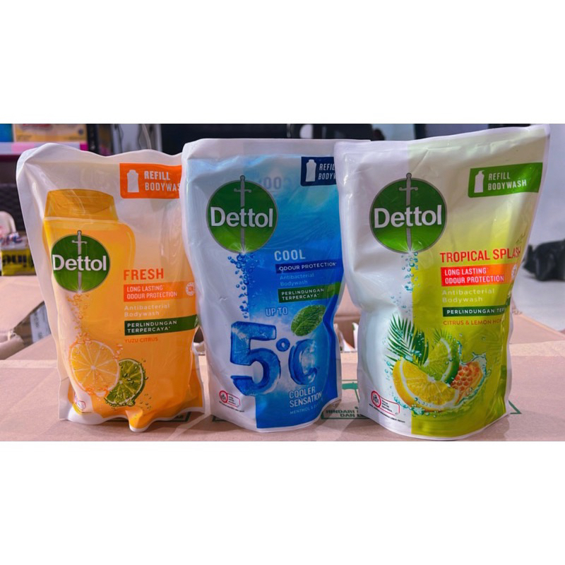 DETTOL REFIL BODYWASH 410ml , Exp.9/2024 // sabun mandi cair dettol