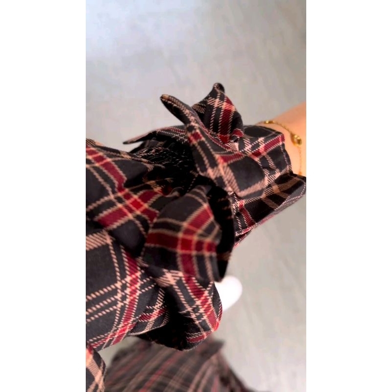 gamis rayon premium motif kotak