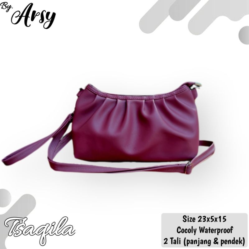 Tsaqila bag by Arsy/tas selempang wanita/pouch wanita/dompet wanita/tas selempang 2 tali waterproof/multifungsi/tas selempang slempang bahu slingbag sling bag wanita chocoly polos tas wanita selempang wanita