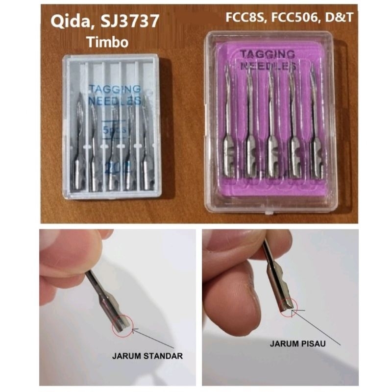 Jarum Refill Tag Gun Qida/SJ3737/Timbo/FCC-8S/FCC-506/D&amp;T @5 pcs