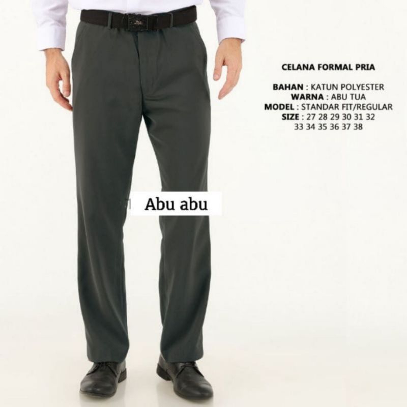 CELANA BAHAN DASAR FORMAL PRIA SLIMFIT SIZE 28--38