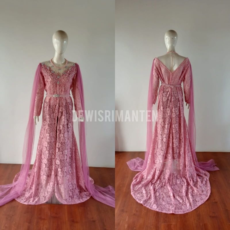 Kebaya pengantin pink