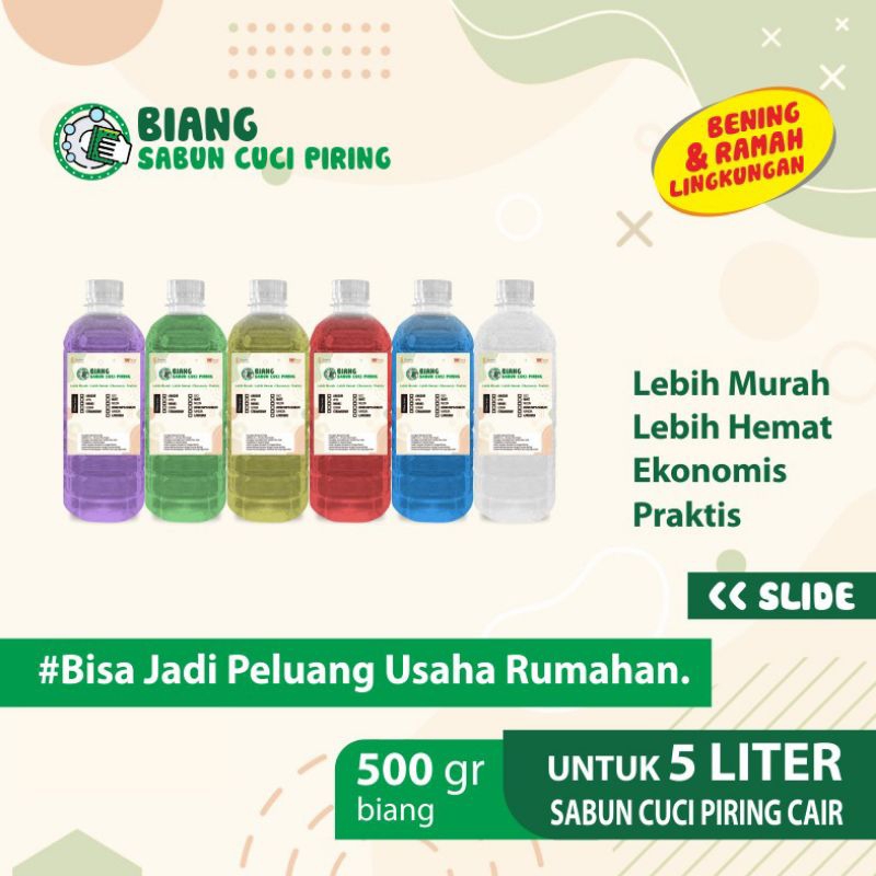 Biang Sabun Cuci Piring Konsentrate kemasab botol PET 500 ml