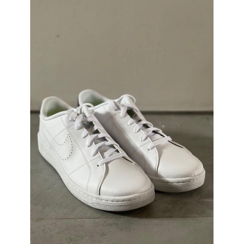 NIKE COURT ROYALE 2 WHITE NAVY SEPATU SNEAKERS CASUAL SIZE 46 47 UKURAN BESAR BIG RAKSASA JUMBO ORIG
