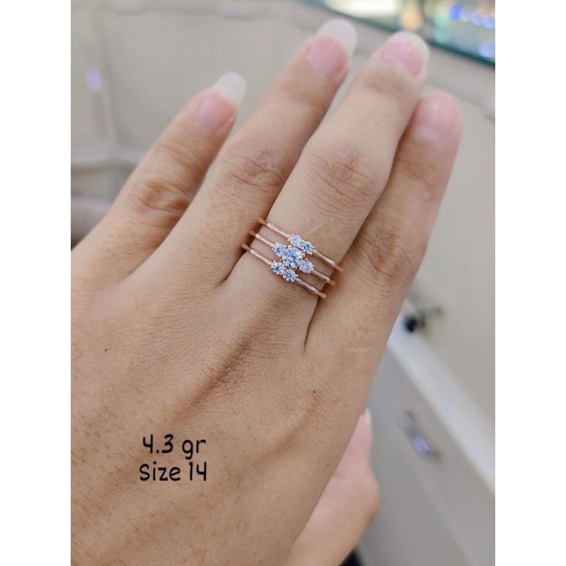 cincin fashion emas 750%/17k/18k