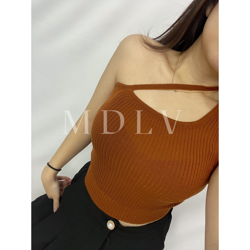 MDLV ~ Crop Jeje Rajut Crop top Rajut