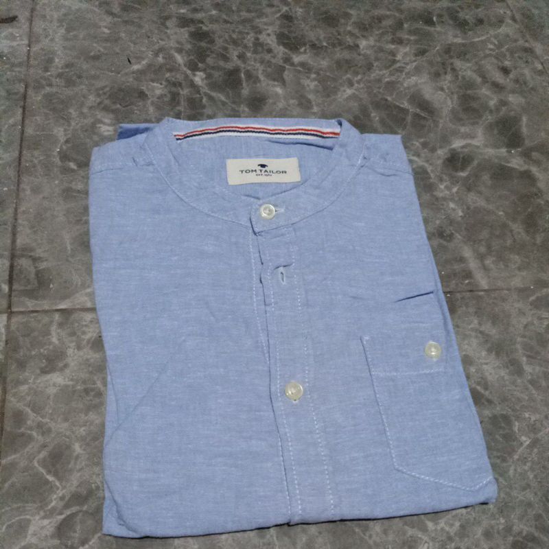 kemeja tom tailor original UK s biru muda