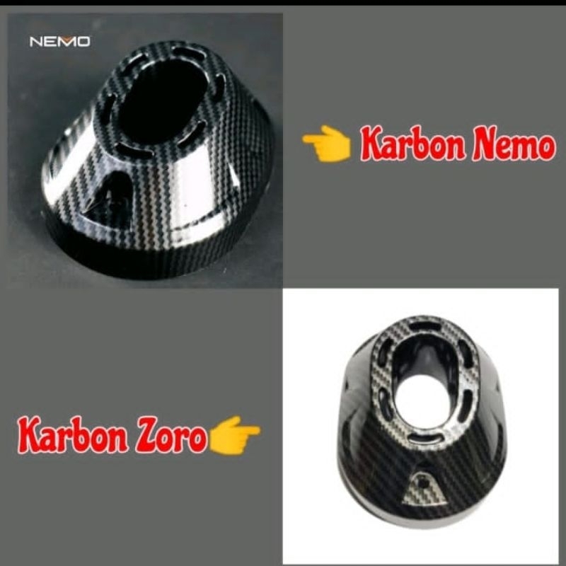 Cover Corong Atau Ujung Knalpot Honda Vario 160 New Karbon Kualitas Terbaik