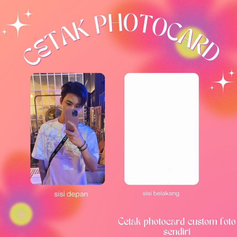 PHOTOCARD CUSTOM GAMBAR SENDIRI 1 SISI BY BUBBLESSHOP