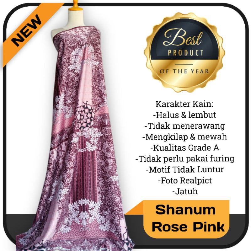 Kain D.Silk motif Shanum harga persetengah meter 0.5m