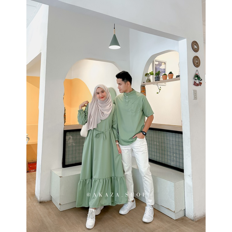 Couple dress and koko By Akaza ( set couple dress dan koko muslim )