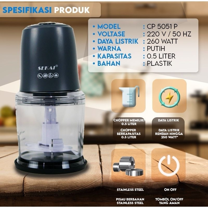 Blender / Chopper Sekai CP 5051 P Food Processor 0.5L