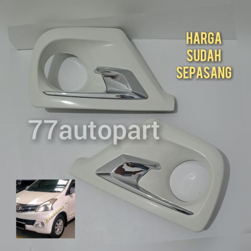 eksterior ring cover foglamp avanza 2012 2013 2014 putih