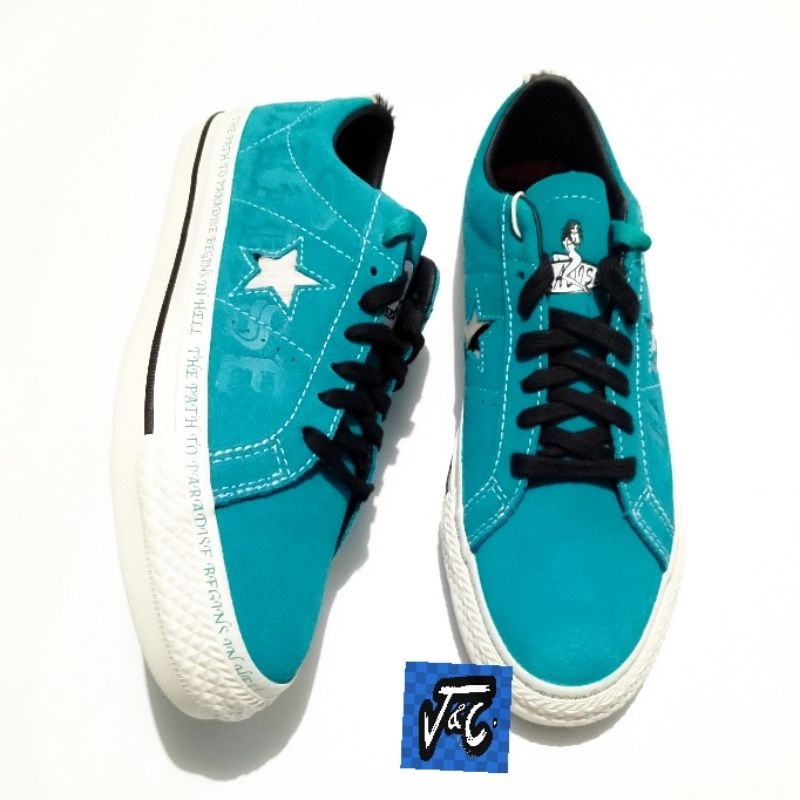Converse CONS One Star Pro 90s x Sean Pablo Paradise NYC Ox Rapid Teal