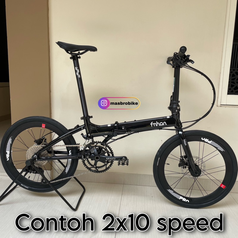 fnhon blast discbrake 1 x 10 dan 2 x 10 tiagra new rakit sepeda lipat 20 451 plus