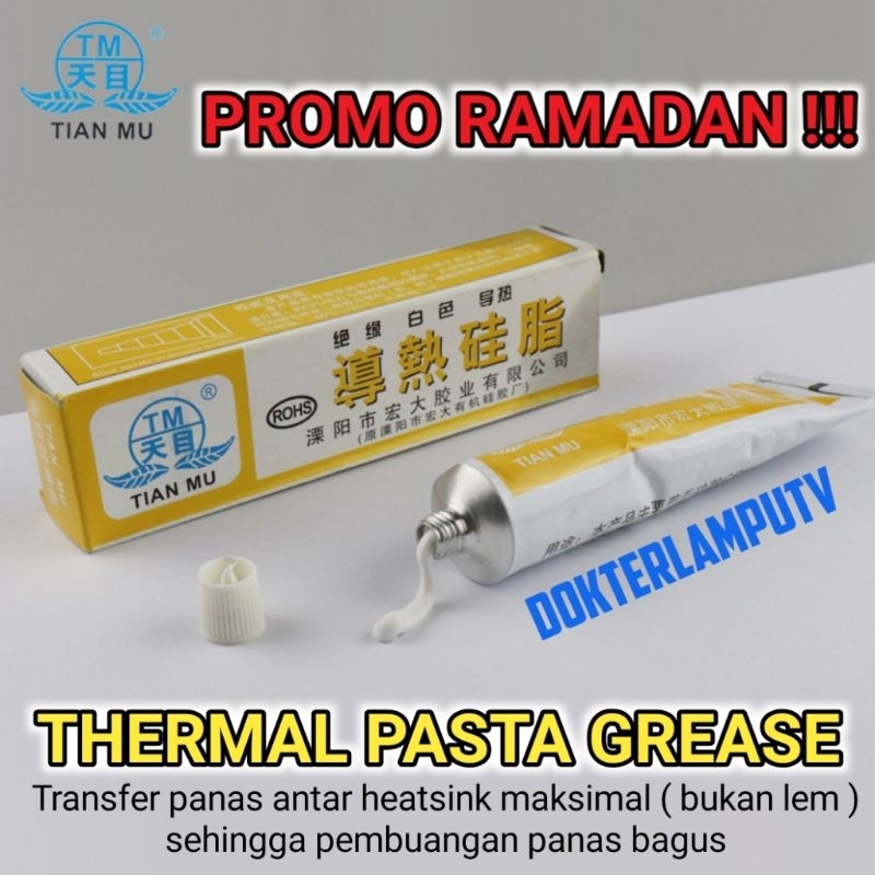 THERMAL PASTA TIANMU BERKUALITAS BUKAN LEM TIDAK MENGERAS SEBAGAI PENGHANTAR PANAS ANTAR PERMUKAAN HEATSINK LED PROJEKTOR DLL