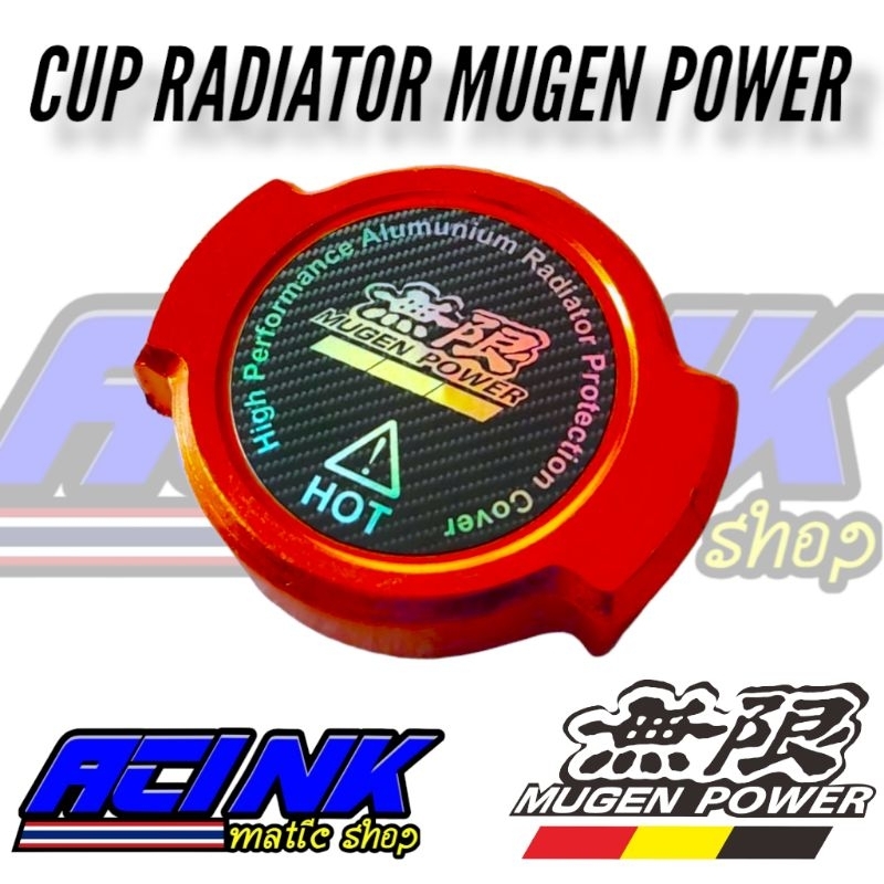 TUTUP CAP RADIATOR MUGEN FULL CNC NMAX AEROX PCX VARIO CBR