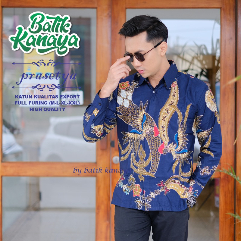 PRASETYA baju batik pria Berlapis Furing Bahan Katun Berkualitas Ekspor by Kanaya