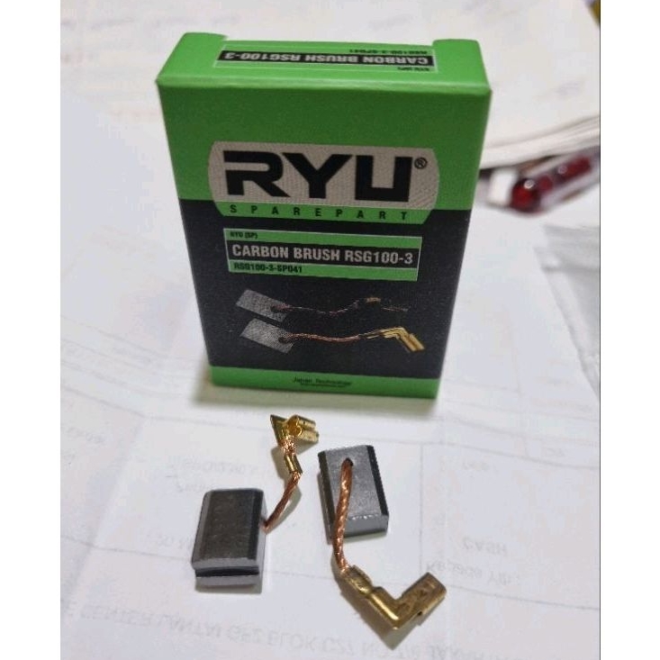 CARBON BRUSH RYU RSG100-3 ARENG GERINDA TANGAN RYU 4" RSG 100-3 ORIGINAL
