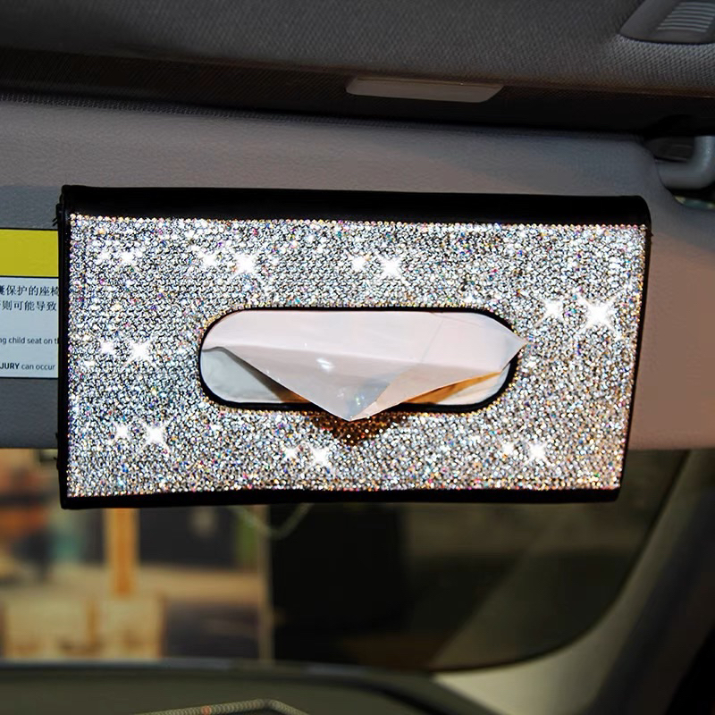 tempat tissue mobil sunvisor Tisu Jepit Sunvisor Mobil DAD Mahkota Tisu Jepit Mobil Sunvisor Full Bling