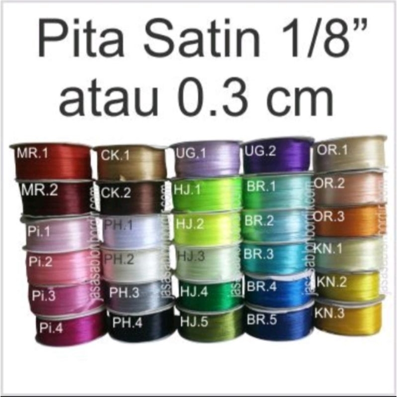 

PITA SATIN 1/8" ATAU 0.3 CM