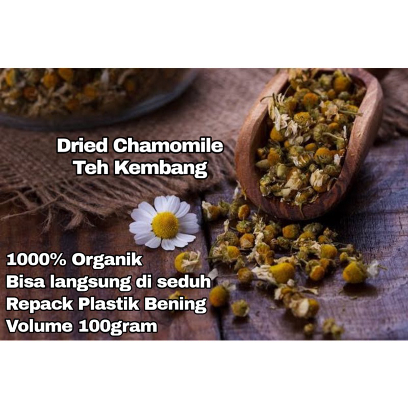 

Chamomile Tea Flower 100gram, Teh Kembang Organik